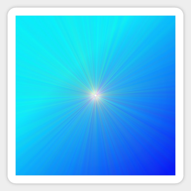 Radiating Blue Starlight Aura Sticker by Art by Deborah Camp